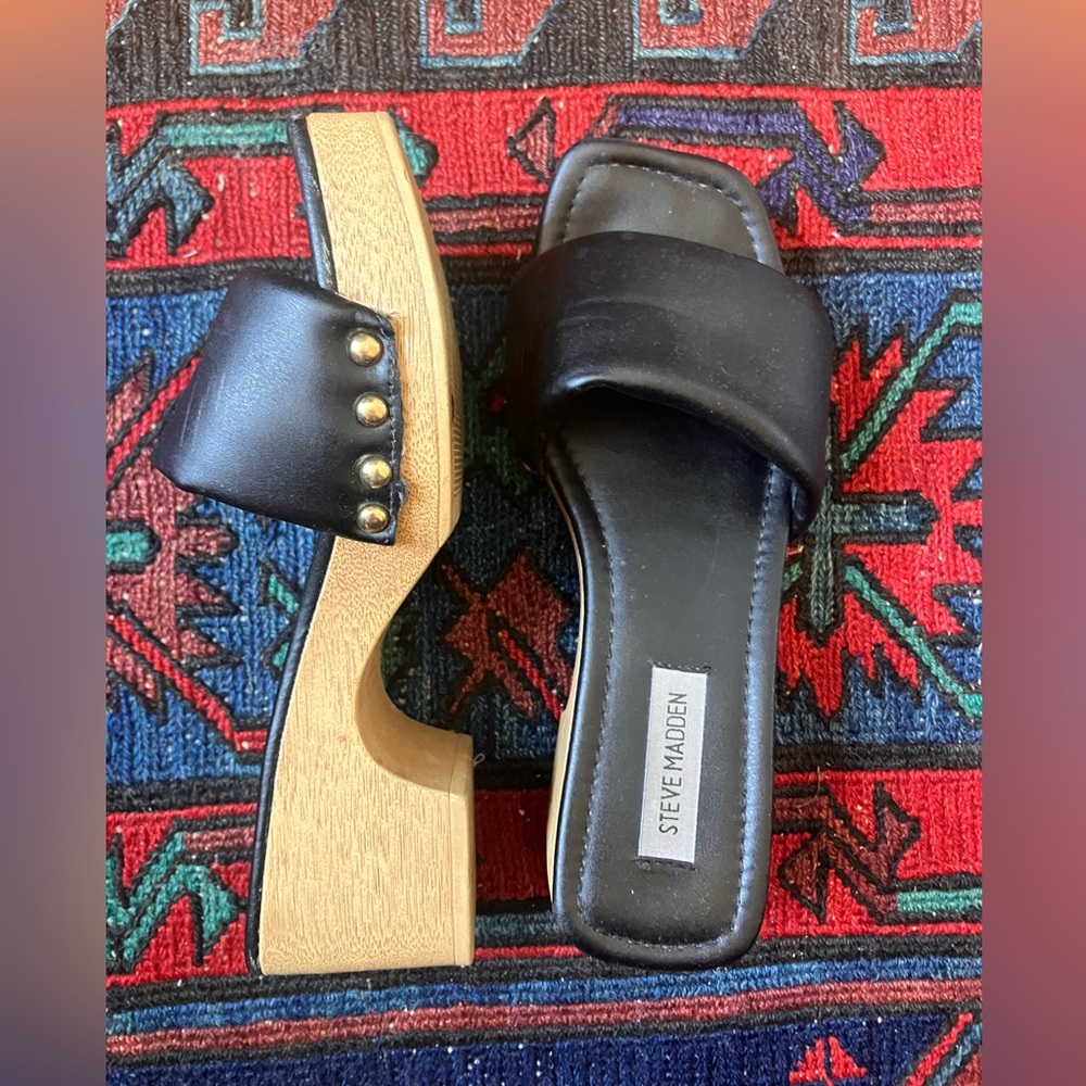 Steve Madden Size 6 Wooden Block Heels